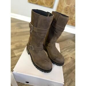 Milwaukee Leather MBM9063 Classic Distressed Brown Leather Motorcycle Boot 9.5